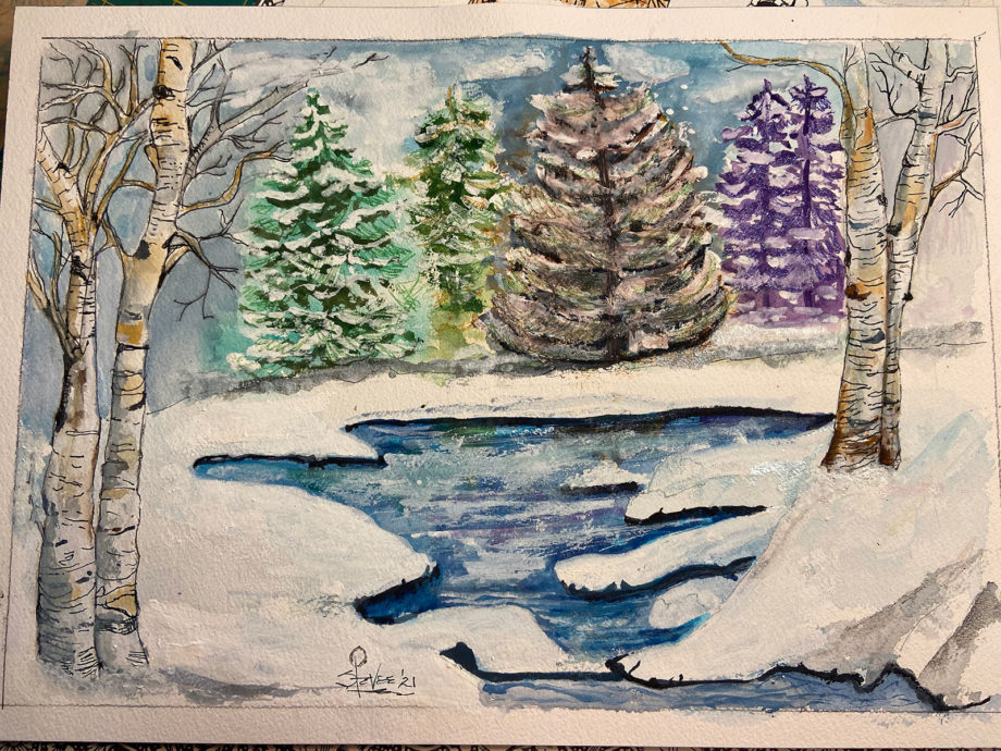 Winter Watercolor Challenge